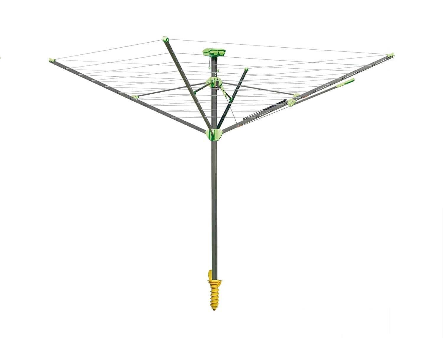 Juwel Novaplus Evolution Lift 30097 suszarka do ubrań z pokrowcem ochronnym i tuleją do gruntu, suszarka otwiera się automatycznie, bezstopniowa regulacja wysokości 160-180 cm