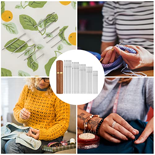 25 Pezzi Aghi per Cucire a Mano con Cruna Grande