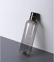 زجاجة ماء اسود اكريليك 400 مل مؤشر الوقت لتحفيز شرب الماء مثالي للجيم والعمل 2