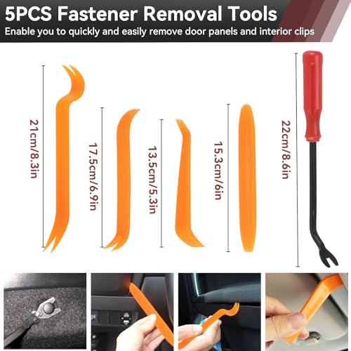 Image of 1240PCS Auto Retainer Clips Kit with Trim Removal Tools and 3-Layer Organizer Box, 32 Sizes Push Rivets Fasteners for Car Bumper, Fender, Door Panel and Interior Repair