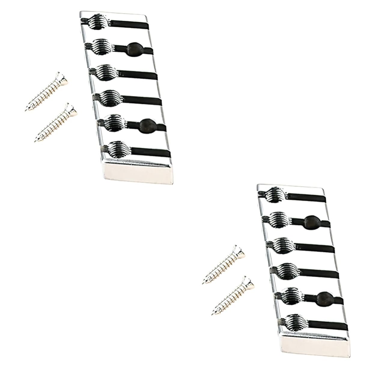 Toyvian 2stücke Headless Guitar Bridge Vintage Style Mit String Lock Bass Saiten Schräg Hochwertige Gitarren-zubehörteile Für Musiker Und Bands