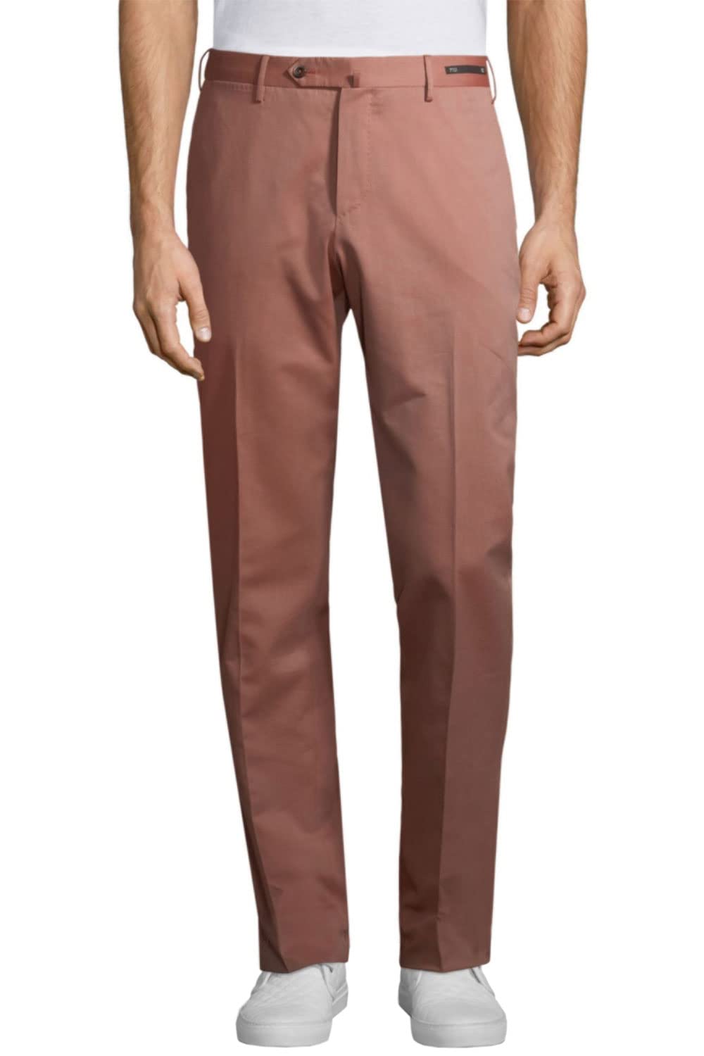 PT01 Pantaloni Torino Mens Solaro Wool Cotton Dress Pants 39 Brick IT 56