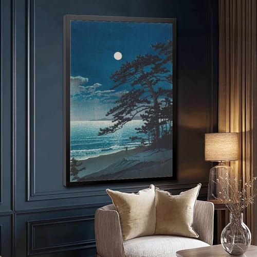 Impression sur toile lune de Kawase Hasui 50x76 cm - 3