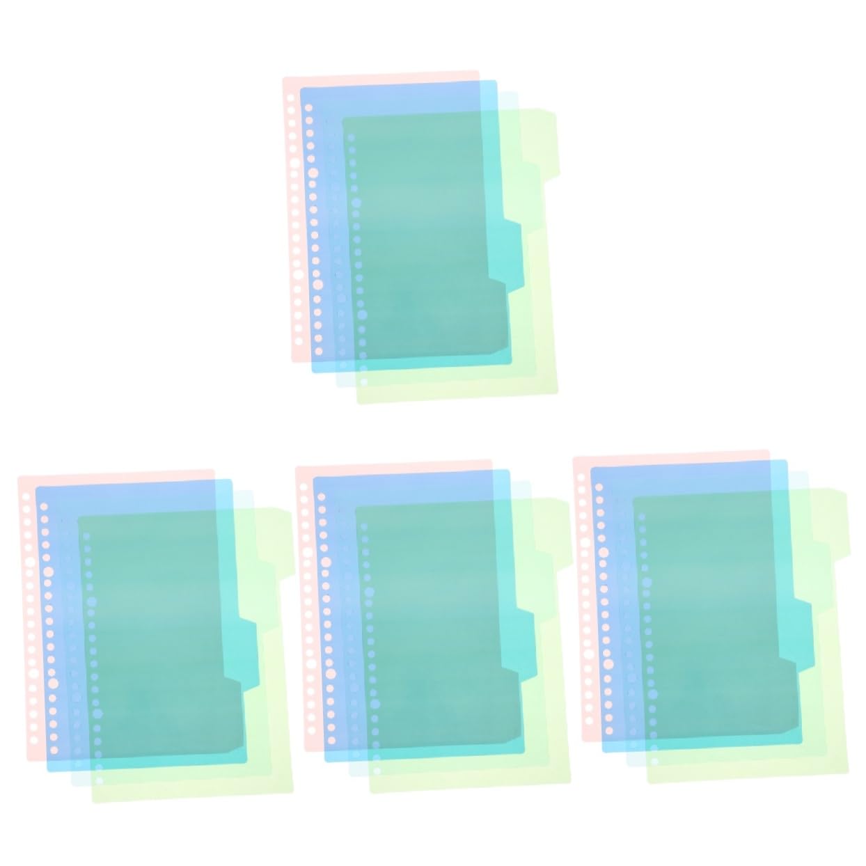 40 Set Divisori per in Separatore Pagine Staccabile per Organizzazione Notebook Colorati Vintage per Planner e Raccoglitori