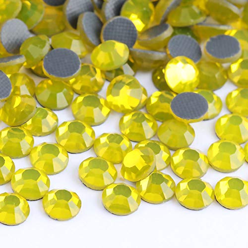 Crystal Hotfix Rhinestone,Machine Cut Stone 1440pcs/pkg (Lemon Yellow,SS16/4mm), SS16/4mm/1440pcs