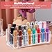 mekueeex 2 pcs Rollerball Perfume Organizer, 48 Spaces Clear Acrylic Perfume Storage Holder Beauty Scent Holder, Makeup Lipgloss Lipstick Display Case