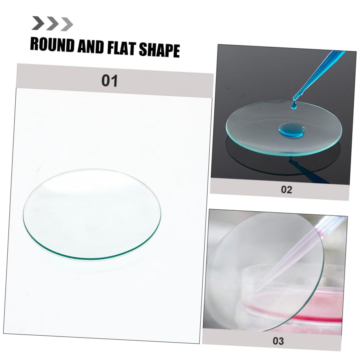 PRETYZOOM 10pcs Laboratory Watch Glasses for Chemistry Evaporating Dish Cover Glass Observation for Experimental Use