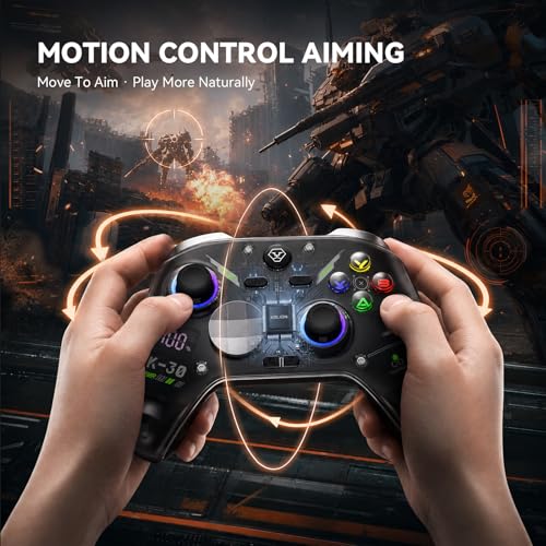 Image of Aolion gaming K30 Wireless Gaming Controller for Switch, PC, iOS & Android, TMR Joysticks (Zero Drift), Hall Effect Triggers, Switchable ABXY Buttons, Back Buttons & RGB Lighting (2026 Upgrade)