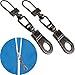 Produktbild Reißverschluss Anhänger zur Reparatur, 2 Pack, aus Metall, Farbe Schwarz-Grau, Ersatz Zipper für Reißverschluss, Reißverschluss Schieber für Mantel, Koffer, Jeans, Tasche, Reißverschluss Puller Lasche