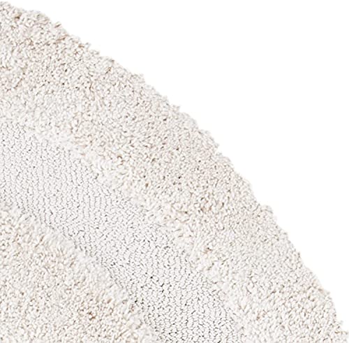 Image of Rectangular Box Shaggy Carpet for Living Room, Bedroom, High Low Design Finish Microfiber 1.8 Inch Pile High, 5x7 Feet Cream|Cream Color
