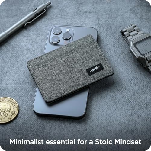 Image of Supervek ATM Card Holder for Men | Grey Khadi Card Holder Wallet for Women Wallet | Slim Wallet | Multiple Card Slots & Cash Storage | RFID Blocking