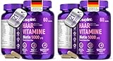 Haar Vitamine – Biotin 5000 mcg + MSM + Keratin – 60 Kapseln – Für Haarwachstum & gegen Haarausfall – Entwickelt in den Niederlanden – 2-Monats-Vorrat (Packung mit 2)
