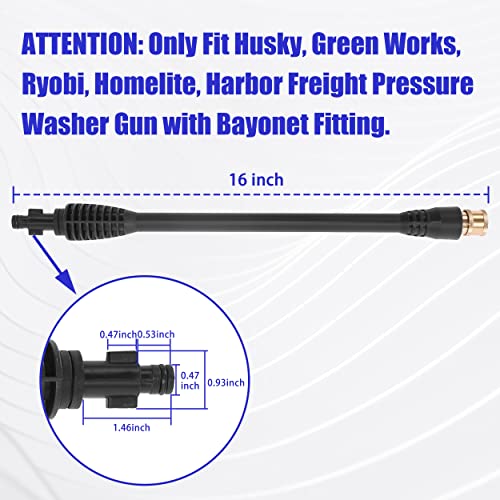 FIXFANS Pressure Washer Wand 16 Inch Compatible with Ryobi, Portland, Husky by FIXFANS - Used condition - Image 2