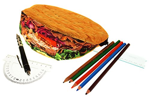 Ferocity Mäppchen Federtasche Schlamperbox Federmäppchen Schüleretui Karpfen Stiftemappe grün braun Kebab [008]