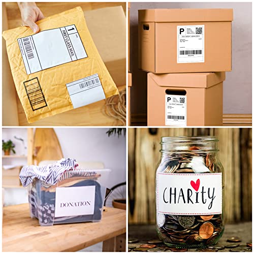 Bestiker Shipping Labels Half Sheet - 200 Counts, 8.5” X 5.5” Permanent Adhesive Shipping Labels, White Internet Shipping Labels 2 Per Page, Laser & Inkjet Printer Compatible [100 Sheets 8.5” X 11”] #TOP6