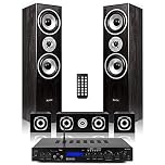 Fenton 5.0 Home Cinema Surround Sound System - Black Theatre System with Powerful Surround Sound Speakers, Ideal for Movies and Music
