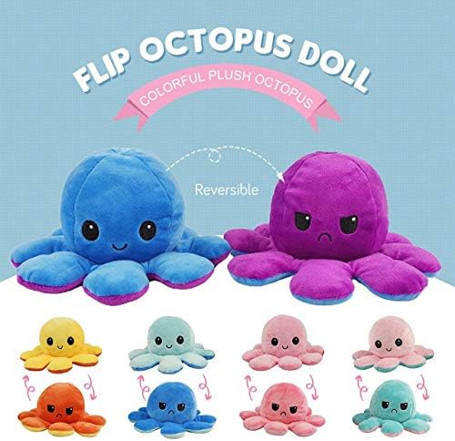 دمية الأخطبوط الأصلية القابلة للانعكاس | الوردي الفاتح والوردي الداكن | أظهر حالتك المزاجية دون قول كلمة واحدة! (الوردي الفاتح والوردي الداكن)