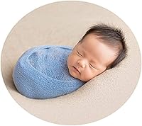 Vista 11 de Coberllus Accesorios de fotografía para bebés recién nacidos, tela elástica y ondulada, para sesión de fotos de niños y niñas (rosa claro)