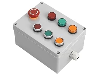 BUDAY Multiple Specifications with Button Switch Box Emergency Stop Start Switch Alarm self-Locking Motor Control Box Customization7