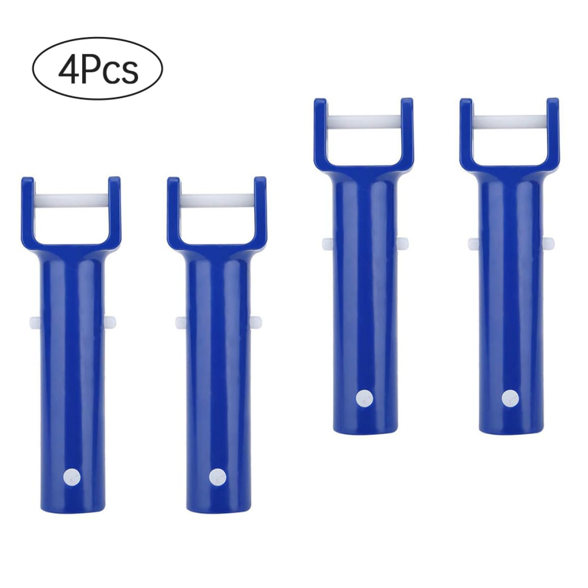 Poignée de tête d'aspirateur de Piscine Bleue 4 pièces avec Clip en V, Accessoire Remplacement