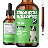 Dog Cough Relief - Collapsed Trachea Treatment for Dogs - Throat Calm Herbal Drops with Slippery Elm & Mullein - Trachea Supplement for Coughing & Airway Comfort