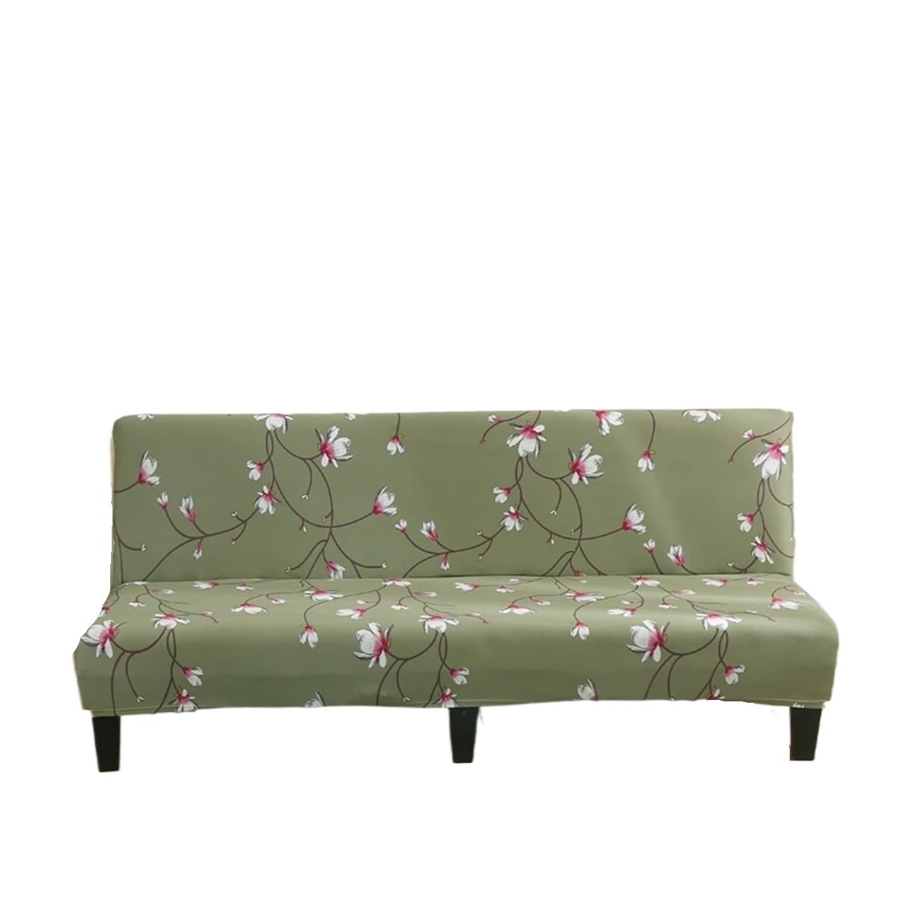 GCYEIDMA Armless Sofa Slipcover Armless Futon Slipcovers Stretch Folding Sofa Bed Cover with Elastic Bottom, Printed Fitted Couch(Color 8,L (190-210cm))