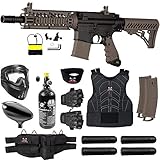 Maddog Tippmann TMC MAGFED Protective HPA Paintball Gun Starter Package - Tan