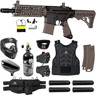 Maddog Tippmann TMC MAGFED Protective HPA Paintball Gun Starter Package - Tan