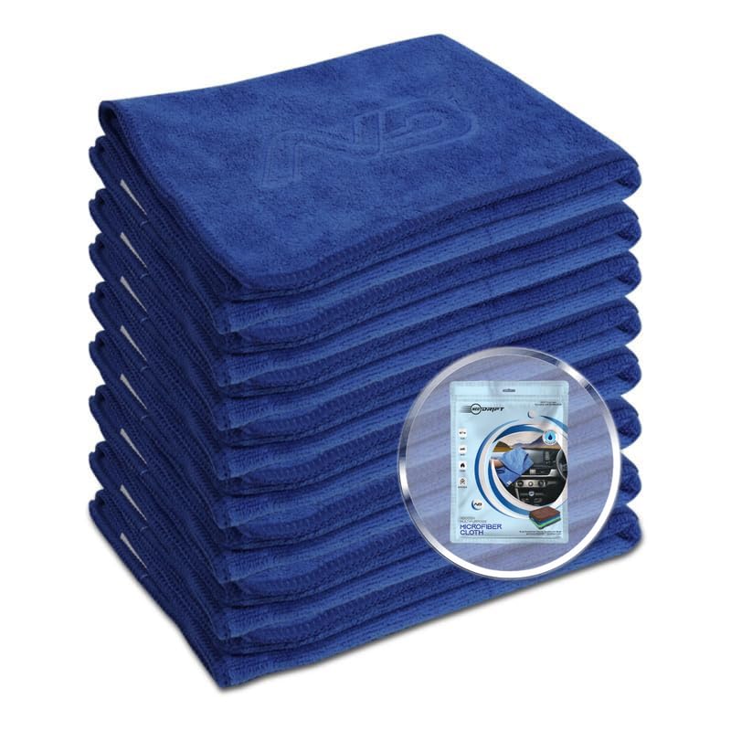 Image of Neodrift '400 GSM' Microfiber Cloth (Size - 40X40 Cm)(Set of 8 PC)(Colour - Blue)(Ultra Soft Cleaning Cloth for Car, Bike - Polishing, Detailing, Highly Absorbent)