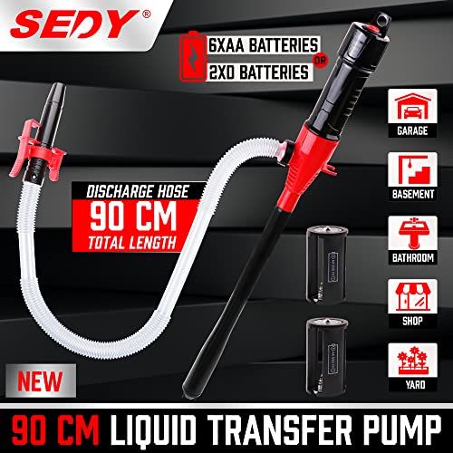 Sedy Electric Hand Pump, Portable Transfer Pump Battery Powered Siphon Liquid Extractor 2.2Gpm, For Gasoline Diesel Fuel #TOP1