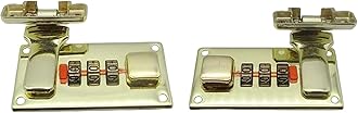 2X Suitcase Combination Lock Safety of Belongings While Traveling Alloy Luggage Suitcase Hasps with Combination Lock, Golden, 65 * 33mm