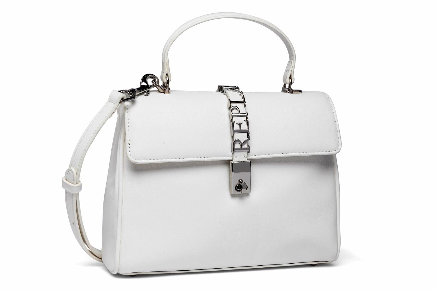 Replay women's handbag made of faux leather, white (Optical White 001), one size
