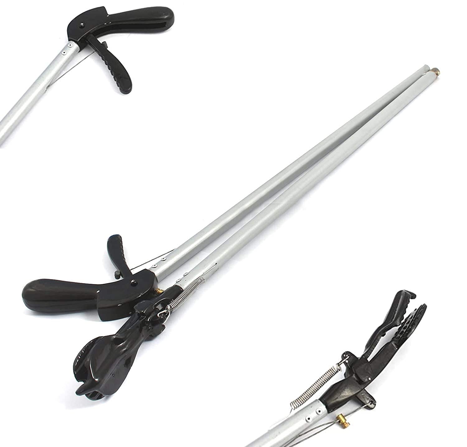 OdontoMed2011 96" Snake Tongs Reptile Grabber Rattle Snake Catcher Silver Wide JAW HANDLING Tool ODM