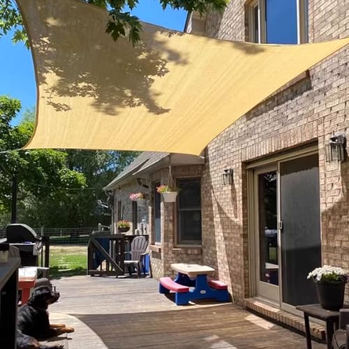 Filet d'ombrage durable 7,9 x 9,1 m avec structure haute densité - 5