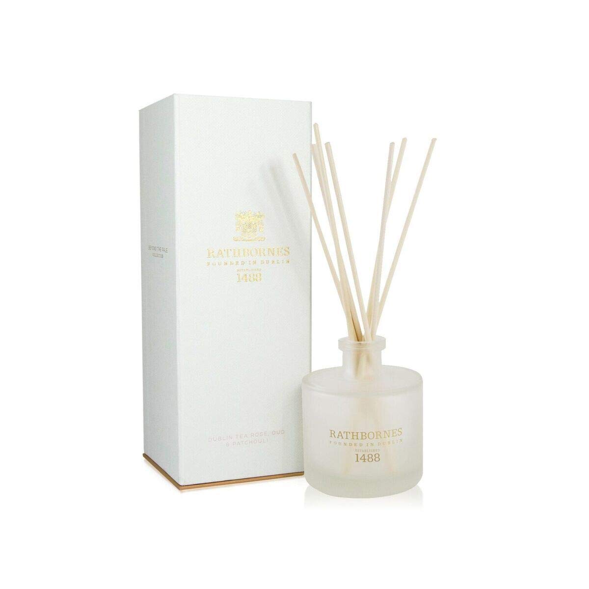 Rathbornes 1488 Dublin Tea Rose, Oud & Patchouli Scented Reed Diffuser