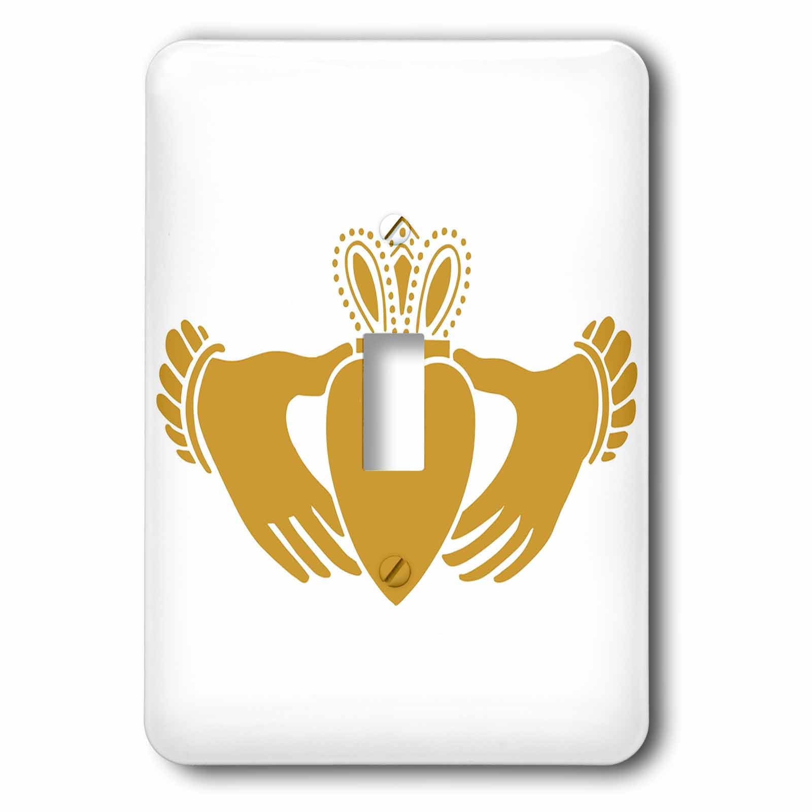 Interruptor único Claddagh irlandés para salones elegantes y hogares con encanto