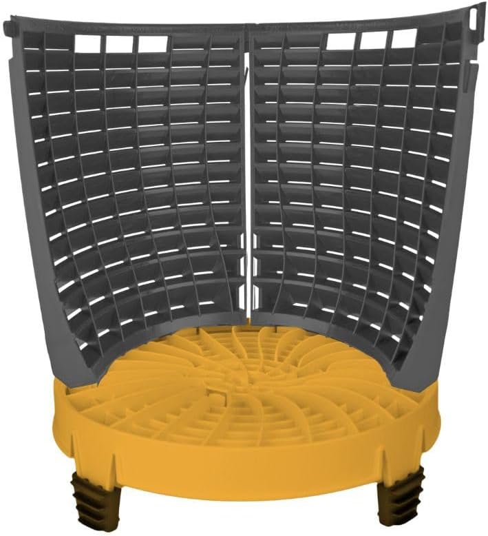 Detail Guardz Scrub Wall Bundle – Bucket Insert Car Wash Grit Guard System for Wash Mitts, Wheel Brushes & Microfiber, Traps Dirt Below for Cleaner Wash Water - Dirt Lock (Yellow) & Scrub Wall (Black)