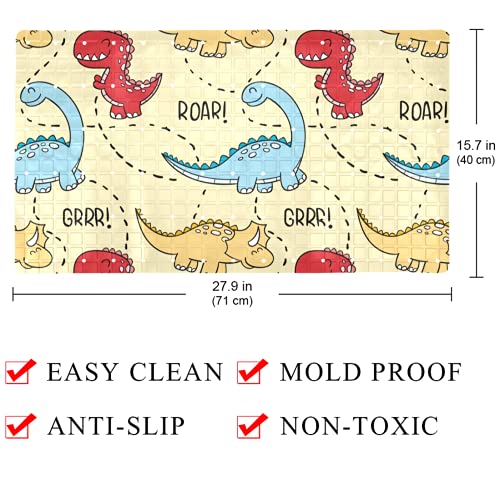 Tapis de bain dinosaure antidérapant et sain pour la douche