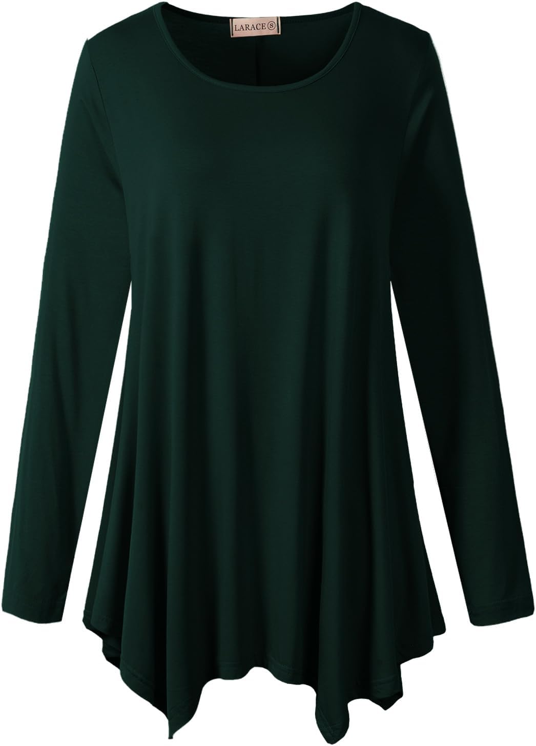 LARACE Womens Long Sleeve Flattering Comfy Tunic Loose Fit Flowy Top