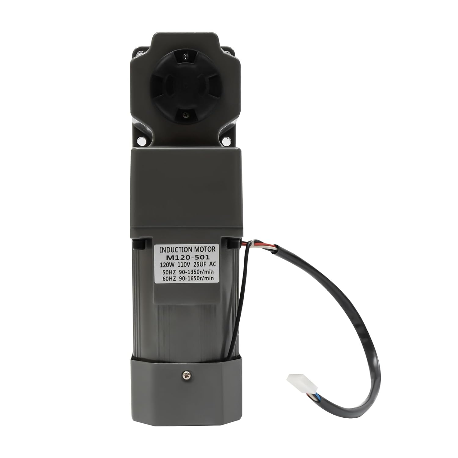 AC Gear Reduction Motor, 120W 30K 110V Electric & Variable Speed Control Reversible Motor with Adjustable Speed, Gear Head Induction Motor Angle Output Shaft for Engineering Machinery