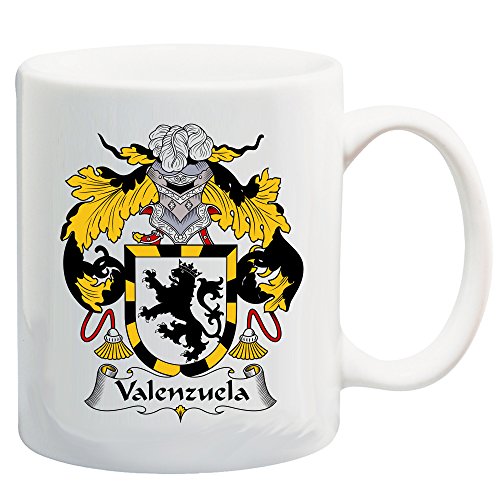 Valenzuela Coat of Arms/Valenzuela Family Crest 11 Oz Ceramic Coffee/Cocoa Mug by Carpe Diem Designs, Made in the U.S.A.
