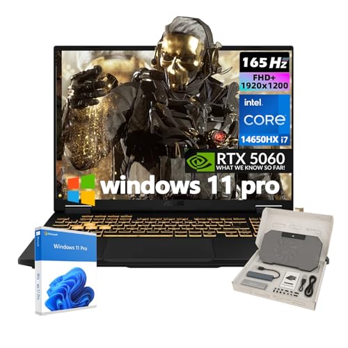 Image of ASUS TUF F16 Gaming Laptop - NVIDIA GeForce RTX 5060 • 16 inch FHD Display(1900x1200) • Intel 16-Core i7-14650HX • Windows 11 Pro • WiFi 6E • BK • w /Accessories • Jaeger Gray • 64GB RAM • 1TB SSD