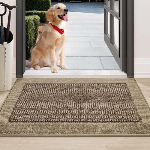 BEQHAUSE Indoor Door Mat 24" x 36", Dirt Trapper Door Mats