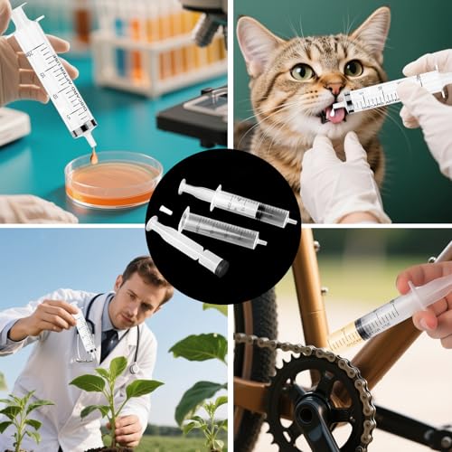 30X Spritzen 20ml Einzeln Verpackt Einwegspritzen 20ml Inkl Schutzkappen Dosierspritze für Tierfütterung Pflanzenbewässerung Labor DIY Halloween Fasching