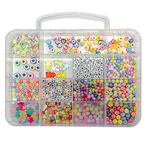 Kit de Micangas Infantil Coloridas Maleta Completa com Letras Alfabeto Completo Bola Plástica Leitos