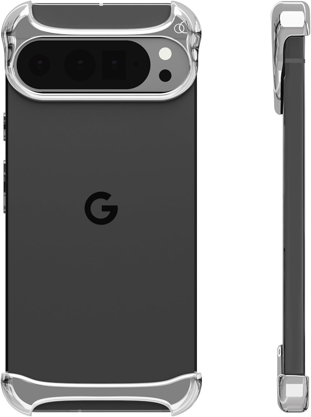 Arc Pulse AC27592P9PXL Google Pixel 9 Pro XL Case, Aluminum Bumper [Aerospace Grade A7075 Aluminum Alloy, Super Duralumin, Shock-Absorbing, Dual Layer, Slide-On Installation] Aluminum Mirror Silver