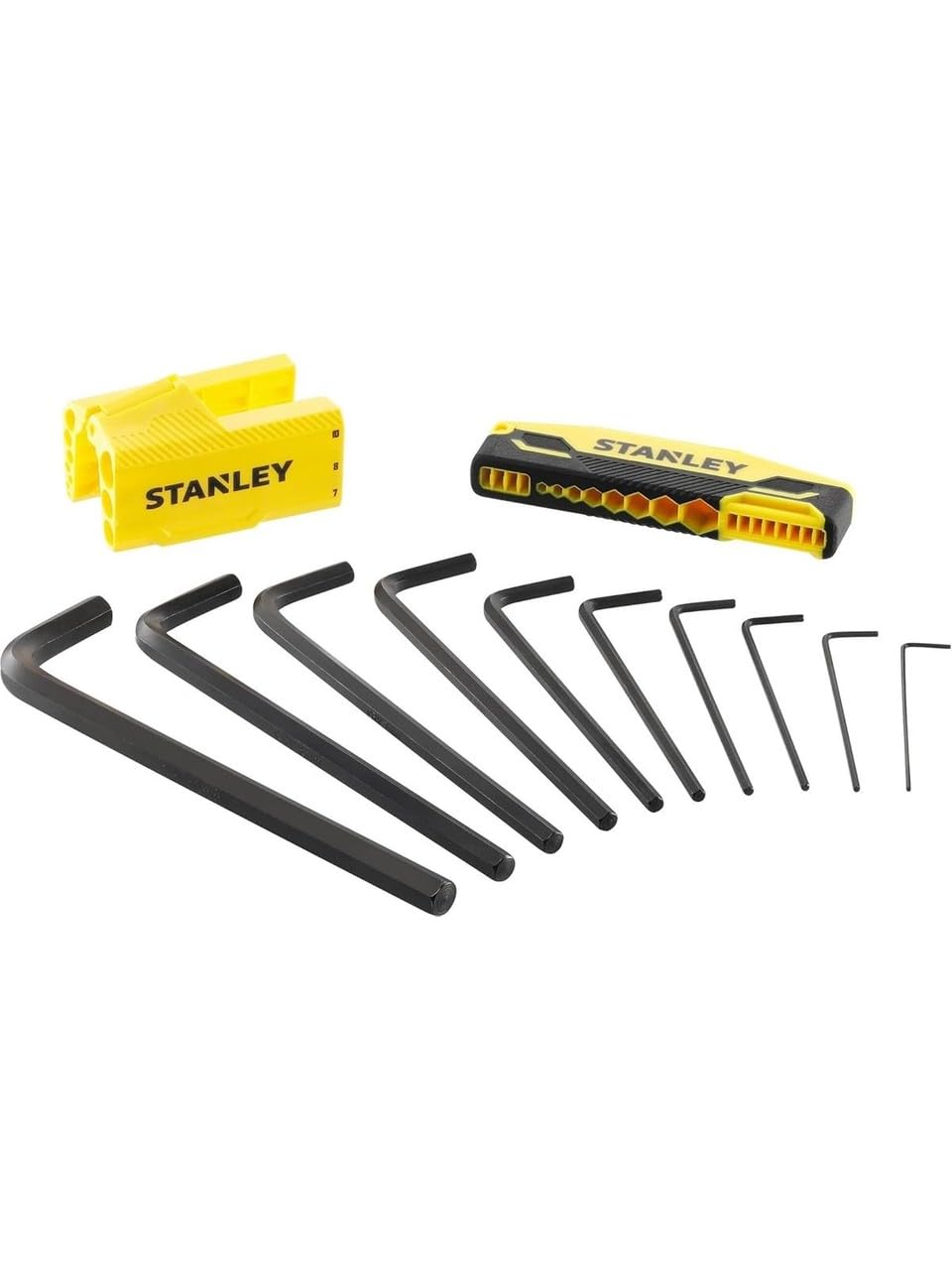 Stanley - FatMax 0/89/904 Allen Anahtar Takımı, Sarı/Siyah, 9 Parça