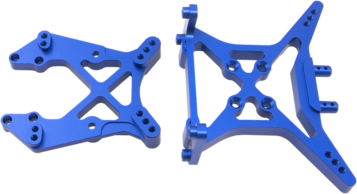 ShareGoo Aluminum Front & Rear Shock Tower Shock Mounts Upgrades Part Compatible with Horizon ECX 1/10 2WD Ruckus Axe Brutus Circuit AMP MT/DB Crush RC Car Buggy Tuck (Dark Blue)