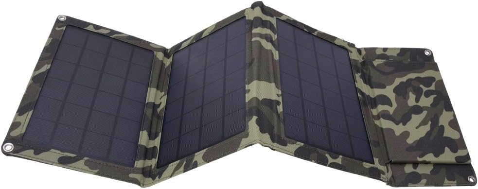 EVTSCAN Portable Foldable 12W Solar Panel Charger - Portable Foldable Charging Board Bag for Phone Power Bank Outdoor Camping