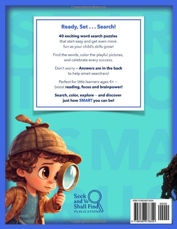 Searching for Smart: Volume 1 — Word Search + Coloring Fun for Kids Ages 4+: 40 Exciting Puzzles that Grow with Your Child's Skills — Play, Color, Explore! image 3